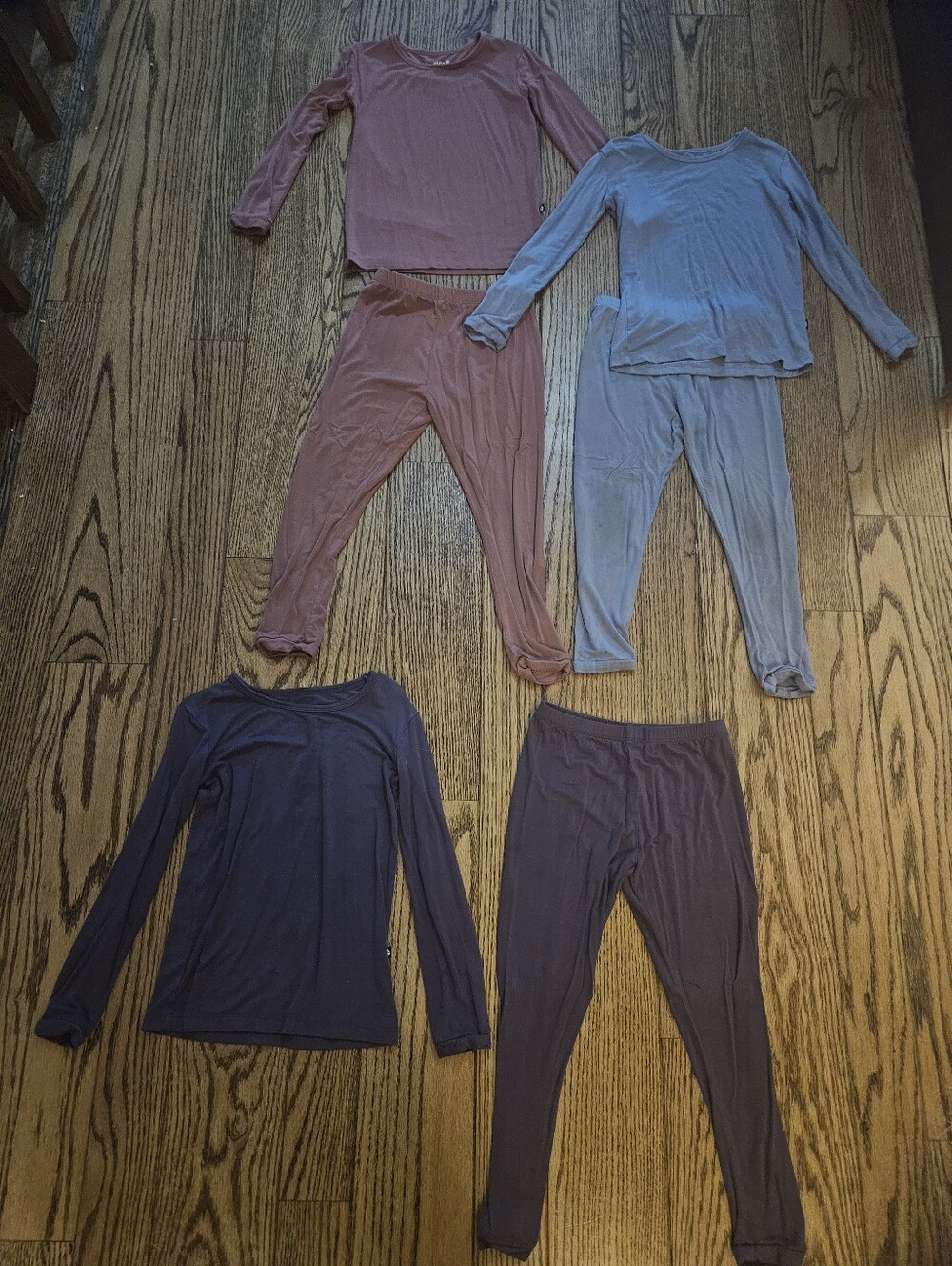 Kyte Baby Long Sleeve Pajamas PJs Mauve Purple Pink 3 SETS 6 Pieces Bamboo 5T